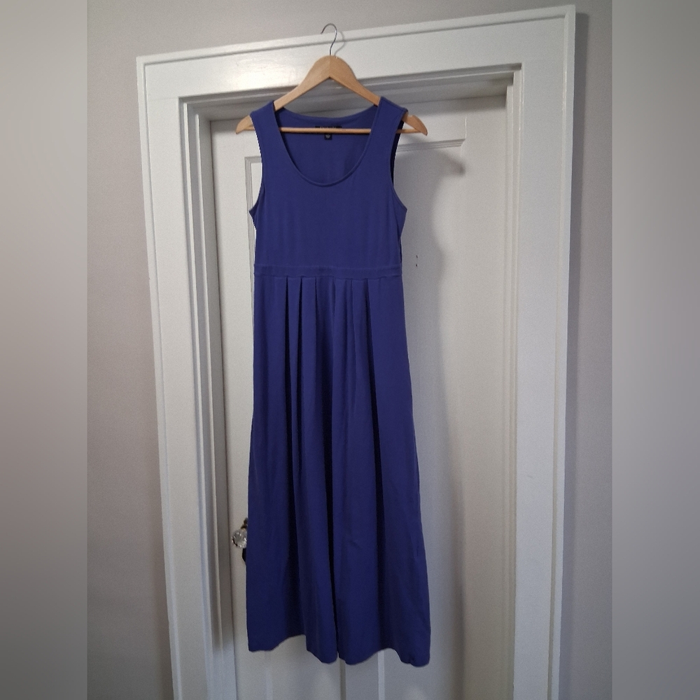 Chadwicks of Boston Maxi Dress with Built In Shelf Bra Blue Violet Small